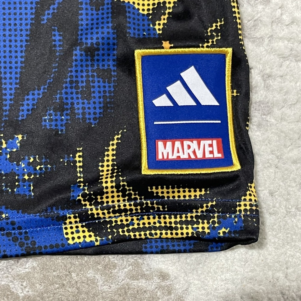 Austin FC Soccer Jersey Adidas x Marvel Men Large Blue MLS Shirt Pre Match NEW - Picture 6 of 15